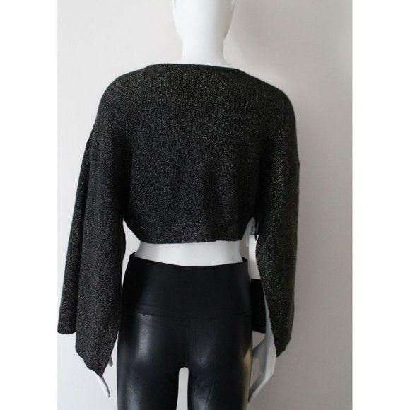 Babaton 1-01 Hyde Sweater Black Size Small Cropped Relaxed Mohair Aritzia - Picture 4 of 5